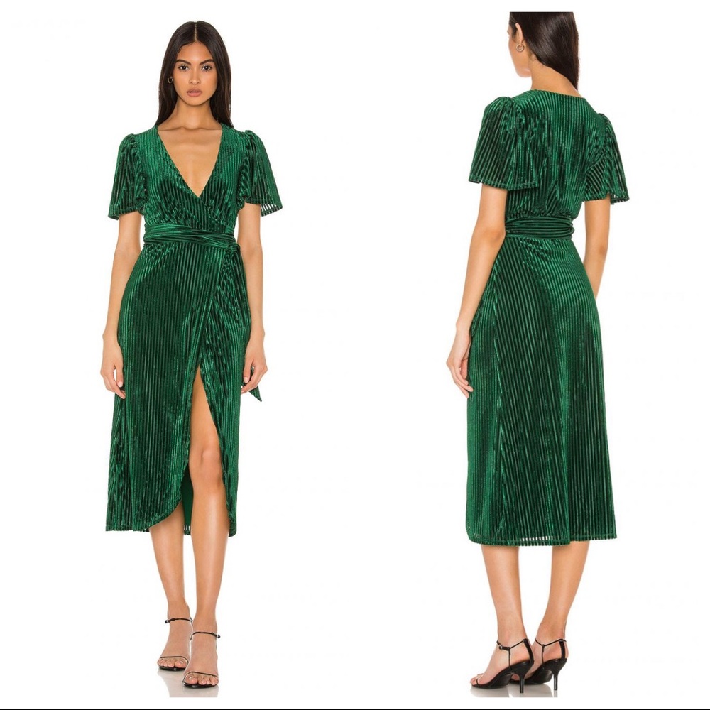 Privacy Please Midi Wrap Dress